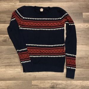 Blue, White and Orange Sweater